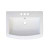 24 Inch W x 18 Inch D Wall Mount White Ceramic Top with 8 Inch o.c. Faucet Drilling