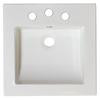 21.5 Inch W x 18 Inch D White Ceramic Top for 8 Inch o.c. Faucet Installation
