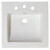 21.5 Inch W x 18 Inch D White Ceramic Top for 8 Inch o.c. Faucet Installation