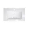 28 Inch W x 18 Inch D White Ceramic Top for Single Hole Faucet Installation