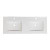 48 Inch W x 18.5 Inch D Double Sink White Ceramic Top for Single Hole Faucet