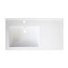 34 Inch W x 18 Inch D Wall Mount White Ceramic Top with Single Hole