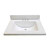 25 In. W x 22 In. D White Vanity Top with Wave Bowl
