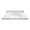 31 In. W x 22 In. D White Vanity Top with Wave Bowl