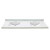 73 In. W x 22 In. D White Vanity Top with 2 Wave Bowls