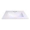 24 In. W x 18-1/4 In. D White Vanity Top with Wave Bowl