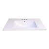 30 In. W x 18-1/4 In. D White Vanity Top with Wave Bowl