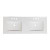 60 In. W X 18.5 In. D Ceramic Top In White Color For 4 In. O.C. Faucet - Chrome