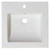 21.5 In. W X 18 In. D Ceramic Top In White Color For Single Hole Faucet - Chrome