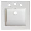 16.5 In. W X 16.5 In. D Ceramic Top In White Color For 4 In. O.C. Faucet - Chrome