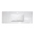 49 In. W X 22 In. D Ceramic Top In White Color For Single Hole Faucet - Brushed Nickel