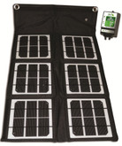 18-Watt Folding Solar Panel with 8 Amp Charge Controller for 12-Volt Charging