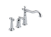 Victorian Single Handle Kitchen Faucet with Spray, Chrome