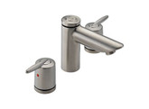 Grail Two Handle Widespread Lavatory Faucet, Stainless Steel