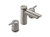 Grail Two Handle Widespread Lavatory Faucet, Stainless Steel
