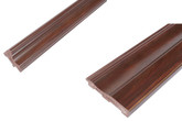 Chair Rail & Baseboard Kit - Prefinished Ready to Install - Fauxwood Cafe - 2 Pieces For 1/4 In. Wainscot Beadboard