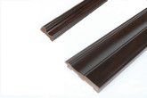 Chair Rail & Baseboard Kit - Prefinished Ready to Install - Fauxwood Espresso - 2 Pieces For 1/4 In. Wainscot Beadboard