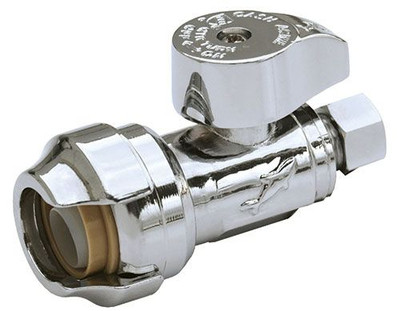 Compression Straight Stop Chrome - 1/2 in. x 3/8 in.