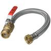 18 in. Water Heater Connector 3/4 in. With Ball Valve