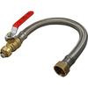 18 in. Water Heater Connector 1/2  in. With Ball Valve