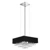 CAMINI Suspension 8L, Black & Chrome Finish With Clear Crystals
