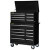 42 Inch 16 drawer Chest and Cabinet, Black