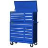 42 Inch 16 drawer Chest and Cabinet, Blue