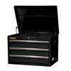 27 Inch 3 Drawer Deep Top Chest, Black