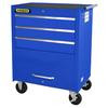 27 Inch 3 drawer, 1 door Cabinet, Blue