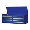 54 Inch 7 drawer Top Chest, Blue