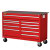 54 Inch 10 Drawer Cabinet, Red
