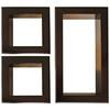 3-Piece Framed Cubbies Shelf Set, Mahogany