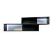 Luca Angled Wall Shelf, 39 by 8 by 12-Inch, Black