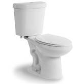 Dual Flush Two Piece All-In-One 1.60 Gal. Elongated Toilet in White