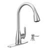 Haysfield 1 Handle Pulldown Kitchen Faucet with Soap - Chrome Finish