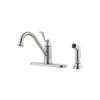 Portland 1-Handle 3-Hole High-Arc Kitchen Faucet with Side Spray in Stainless Steel