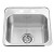 Stainless Steel Single Bar Sink 15 X 15 X 6 In. Deep