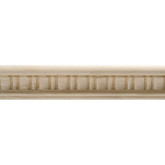 White Hardwood Embossed Scallop Trim Moulding 7/8 x 1-1/2 - Sold Per 8 Foot Piece