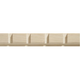 White Hardwood Dentil Trim Moulding 11/32 x 1-3/16 - Sold Per 8 Foot Piece