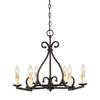 Rennes Collection 6-Light Chandelier in Rust