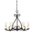 Rennes Collection 6-Light Chandelier in Rust