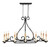 Rennes Collection 12-Light Chandelier in Rust