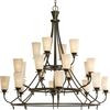 Cantata Collection Forged Bronze 20-light Chandelier