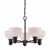 5-Light Chandelier with White Opal Glass, Satin Bronze Finish