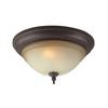 Crackled Bronze with Silver Finish 11 In. Flush mount