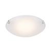 Brushed Nickel LED Flush Mount with Frosted Glass Shade - 10.75 Inch