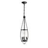Crystal Elegance Collection 3-Light 120 in. Hanging Natural Iron Pendant
