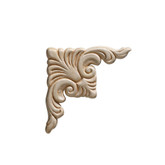 Embossed Acanthus Corner Wood Ornament 3-3/4 x 3-3/4 - 2 Pieces Per Card