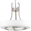 Torque Collection 3 Light Brushed Nickel Foyer Pendant