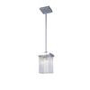 ARLO 1 Light Chrome with Aluminum and Crystal Pendant